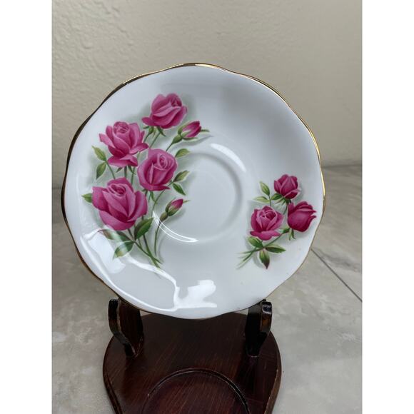 Royal Standard Fashion Tea cup and Saucer Red Pink Floral - Picture 16 of 16